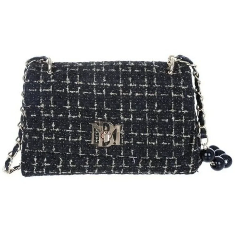 Badgley Mischka Boucle Messenger‎ Crossbody - Black